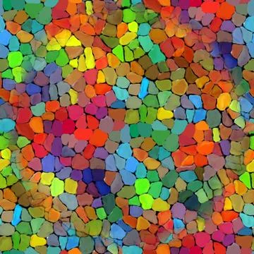 Seamless tileable background pattern of multicolored mosaic stones Stock Illustration