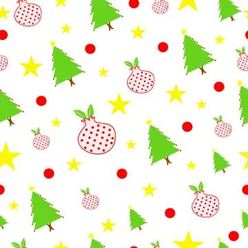 Seamless tileable Christmas vector Stock Illustration