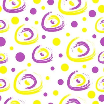 Seamless tileable pattern with abstract circles Stock Illustration