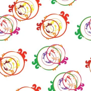 Seamless tileable pattern with abstract circles Stock Illustration