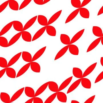 Seamless tileable pattern with abstract red shapes Stock Illustration
