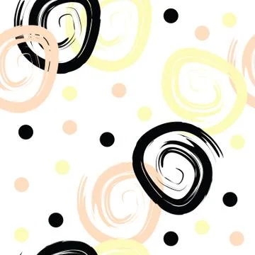 Seamless tileable pattern with abstract shapes Stock Illustration