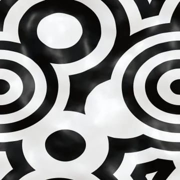 Seamless tileable pattern with circles in black and white . Pop texture use f Stock Photos
