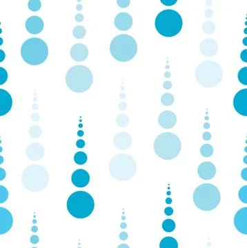 Seamless tileable pattern with circles in blue shades Stock Illustration