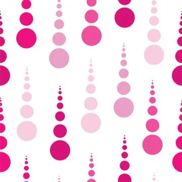 Seamless tileable pattern with circles in pink shades Stock Illustration