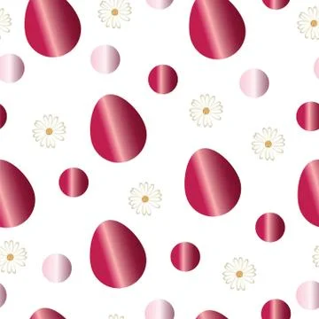 Seamless tileable pattern with Easter eggs Stock Illustration