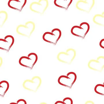 Seamless tileable pattern with hearts - Valentines day card Stock Illustration