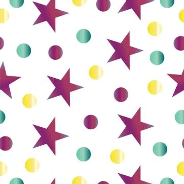 Seamless tileable pattern with purple stars Stock Illustration