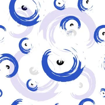 Seamless tileable texture with blue greek evil eye Stock Illustration