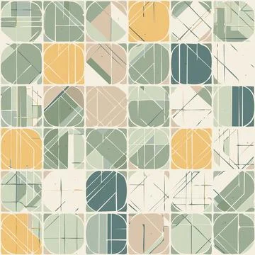 Seamless, tileable texture pattern blending vintage and brutalism styles Stock Illustration
