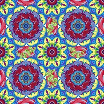 Seamless tiled pattern Royal luxury classical damask vector design. Vector blue 스톡 일러스트