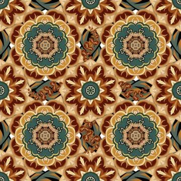 Seamless tiled pattern Royal luxury classical damask vector design. Vector 스톡 일러스트