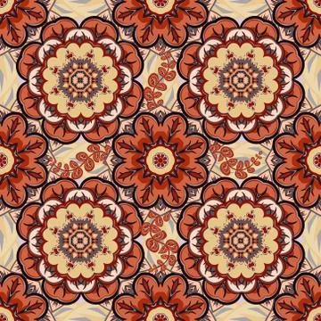 Seamless tiled pattern Royal luxury classical damask vector design. Vector 스톡 일러스트