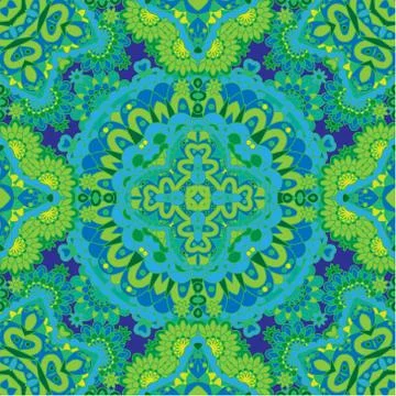 Seamless tiled pattern Royal luxury classical damask vector design. Blue green Illustrazione stock