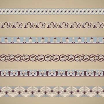 Seamless tiling border Stock Illustration