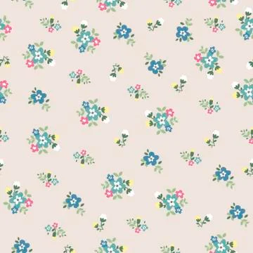 Seamless tiny cute flower pattern Stock Illustration
