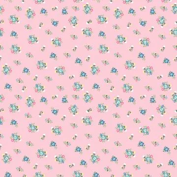 Seamless tiny cute flower pattern Stock Illustration