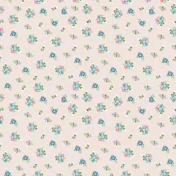 Seamless tiny cute flower pattern Stock Illustration