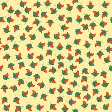 Seamless tiny floral pattern background Stock Illustration
