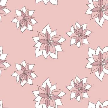 Seamless Tiny pink floral pattern Stock Illustration