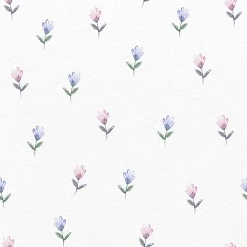 Seamless tiny watercolour flower pattern background , greeting card Stock Illustration