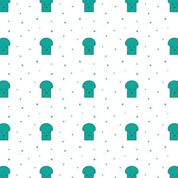 Seamless Toast Slice For Breakfast Pattern Stock Illustration