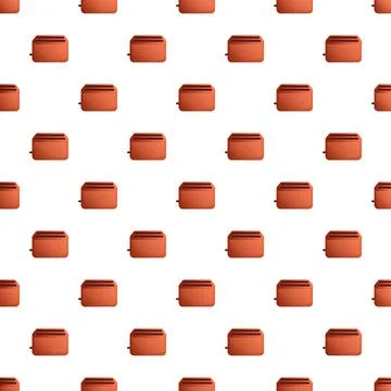 Seamless toaster pattern for breakfast kitchen background Stock Illustration
