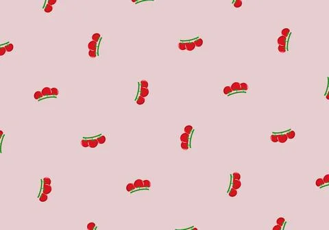 Seamless tomato pattern background. Vector illustration. Illustrazione stock