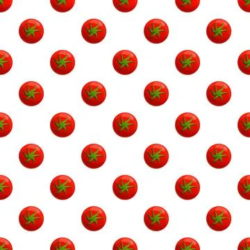 Seamless tomato pattern creating a vibrant vegetable background Stock Illustration