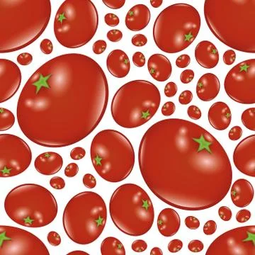 Seamless tomato pattern Stock Illustration