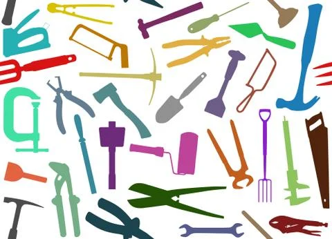 Seamless Tools Stock Illustration
