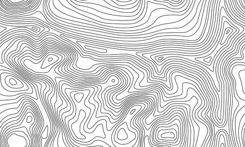 Seamless topographic map texture. Line topography map contour background Stock Illustration