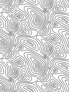 Seamless topographic map texture. Line topography map contour background Stock Illustration