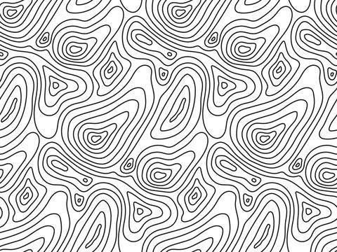 Seamless topographic map texture. Line topography map contour background Иллюстрация