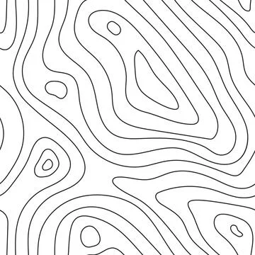 Seamless topographic map texture. Line topography map contour background Stock Illustration
