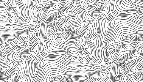 Seamless topographic map texture. Line topography map contour background Stock Illustration