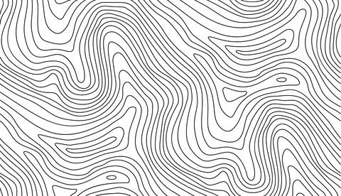 Seamless topographic map texture. Line topography map contour background Stock Illustration