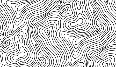 Seamless topographic map texture. Line topography map contour background Stock Illustration