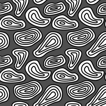 Seamless topographic organic vector pattern illustration Stockillustratie