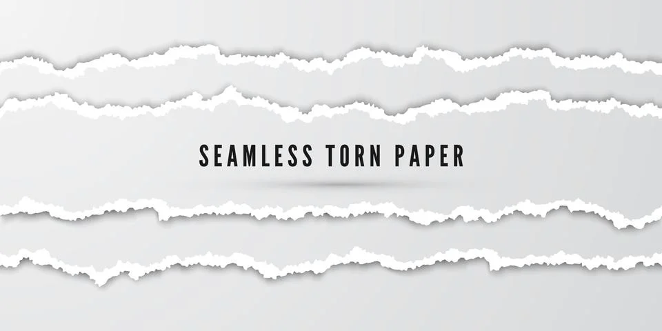 Ripped paper seamless pattern with horizon stripes