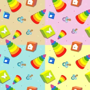 Seamless toy Stock Illustration