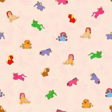 Seamless toys pattern Stock Illustration