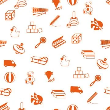 Seamless toys pattern Stock Illustration