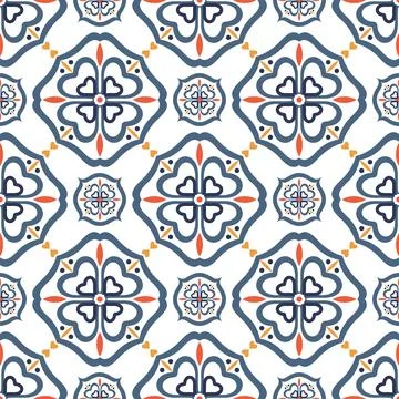 Seamless traditional colorful background pattern with clover leaf Stock Illustration