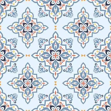 Seamless traditional colorful background pattern Stock Illustration