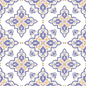 Seamless traditional colorful background pattern Stock Illustration