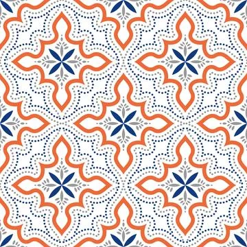 Seamless traditional colorful background pattern Stock Illustration