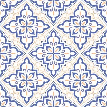 Seamless traditional colorful background pattern Stock Illustration