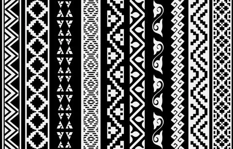Seamless traditional tribal batik pattern イラスト素材