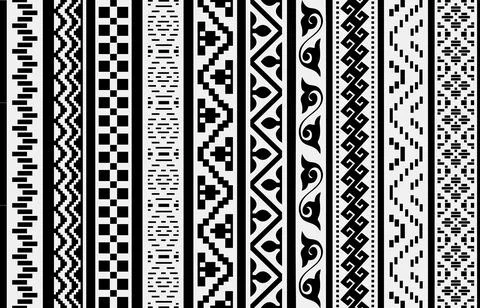 Seamless traditional tribal batik pattern Stock Illustration